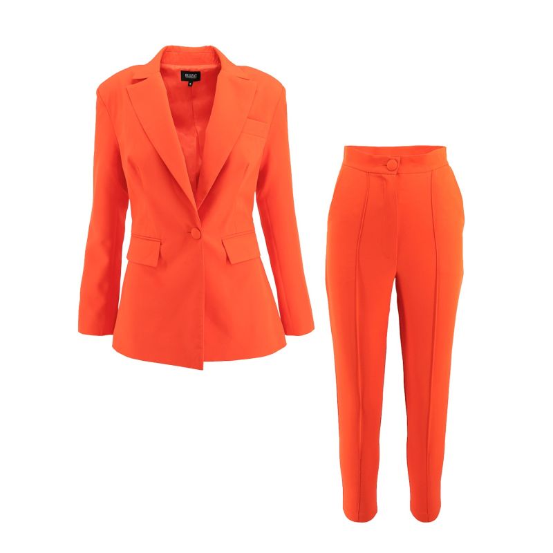 Orange Slim Fit Suit | BLUZAT | Wolf & Badger