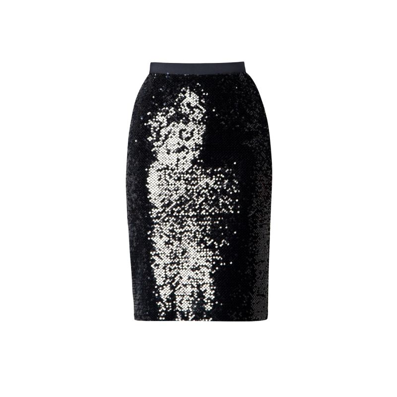 Hanna Sequinned Velvet Pencil Skirt image