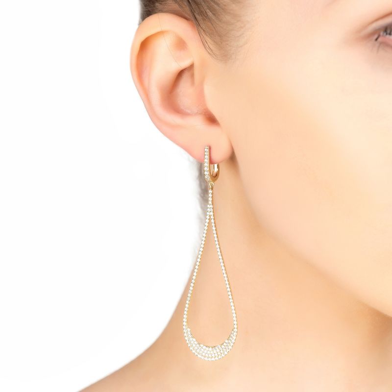 Serenity Teardrop Earrings Gold image