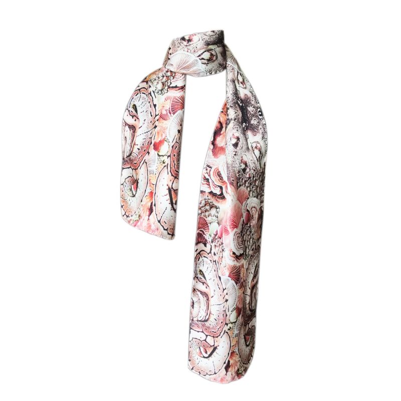 Snakes & Coral Skinny Silk Scarf image