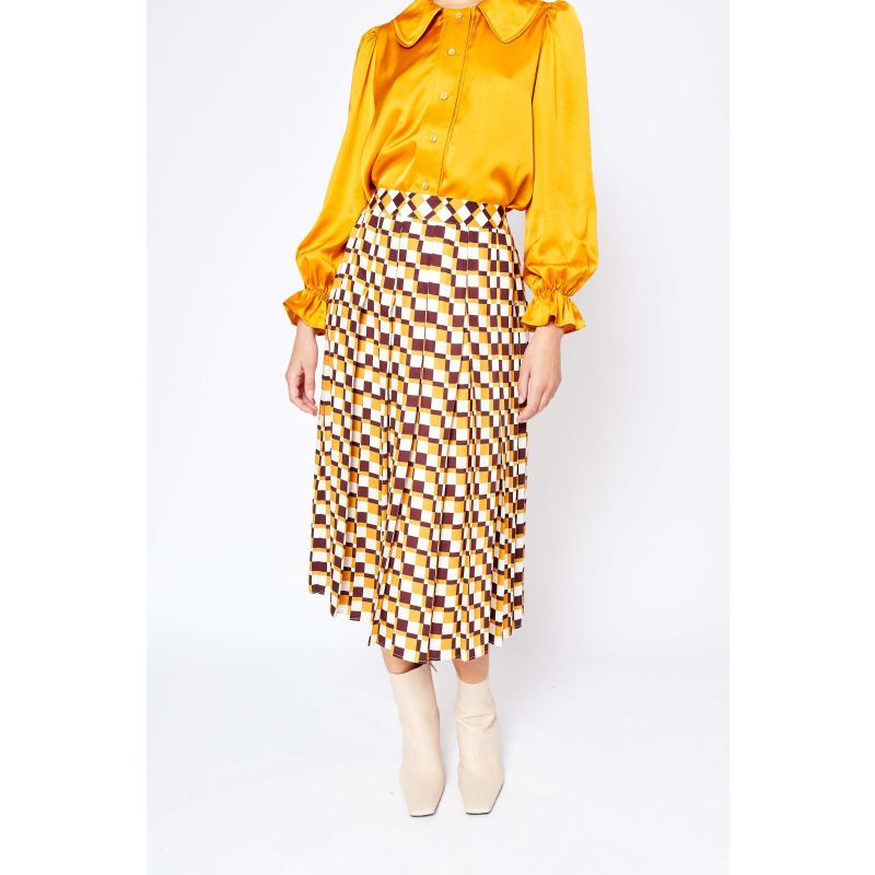 Checkerboard Midi Skirt image