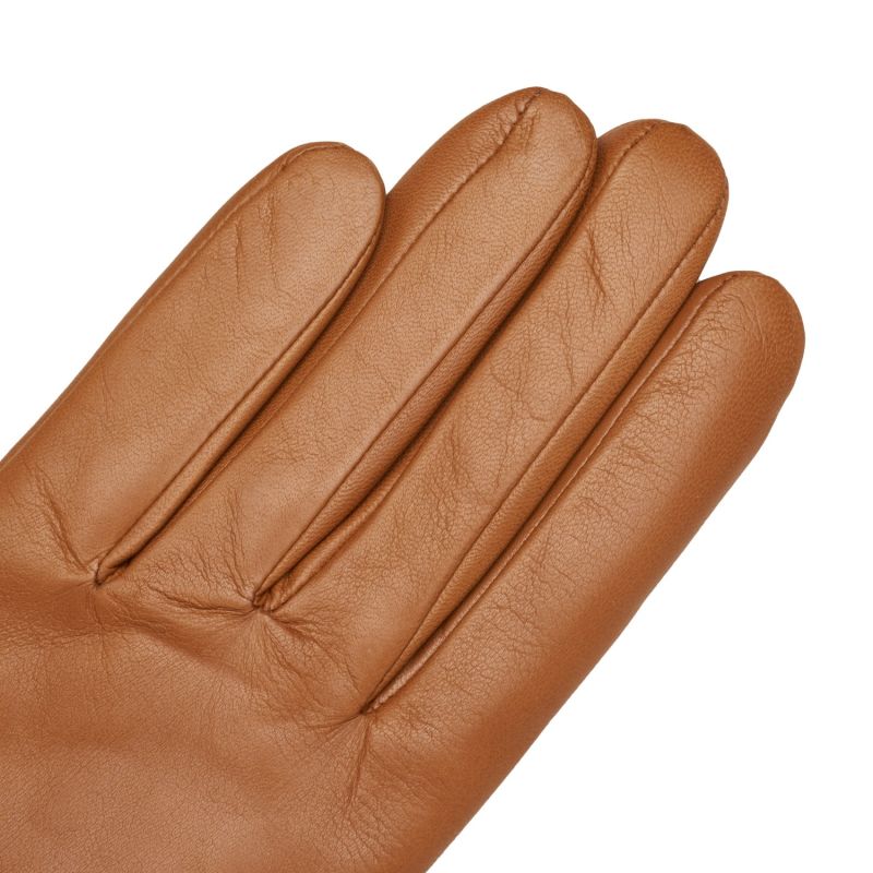 Marsala - Women's Minimalist Leather Gloves in Camel Nappa Leather image