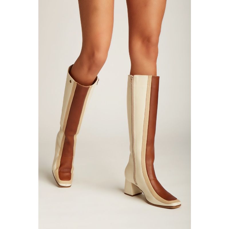 Revival Boots In Ivory/Tan Arequipe/Honey Leather image