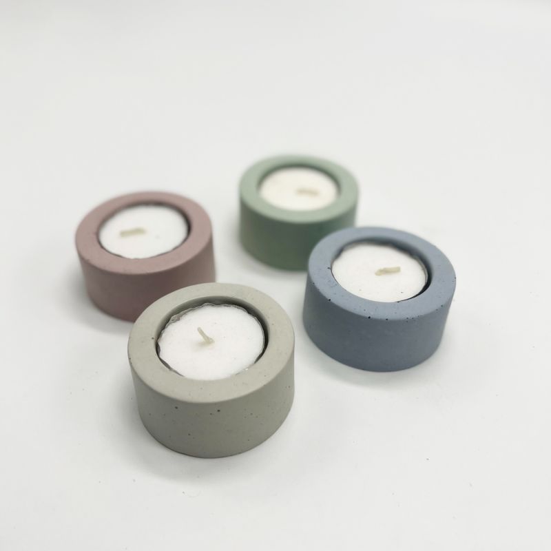 Round Blue Tealight Candle Holder Uno Atelier Wolf & Badger