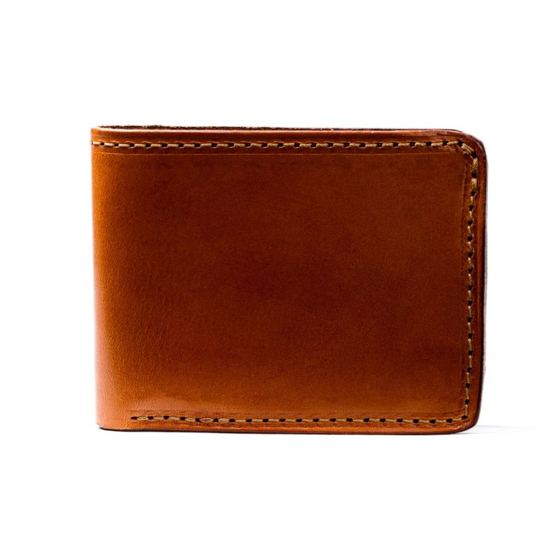 Leather Wallet In Cuoio Brown image