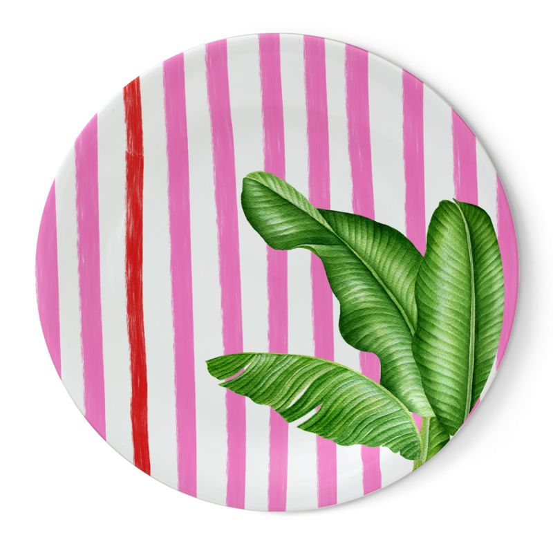 Miami Pink Beach Collection Melamine Dinner Plate Set Of 4 image