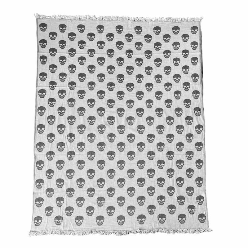 Large Skull Hammam Towel - Charcoal image