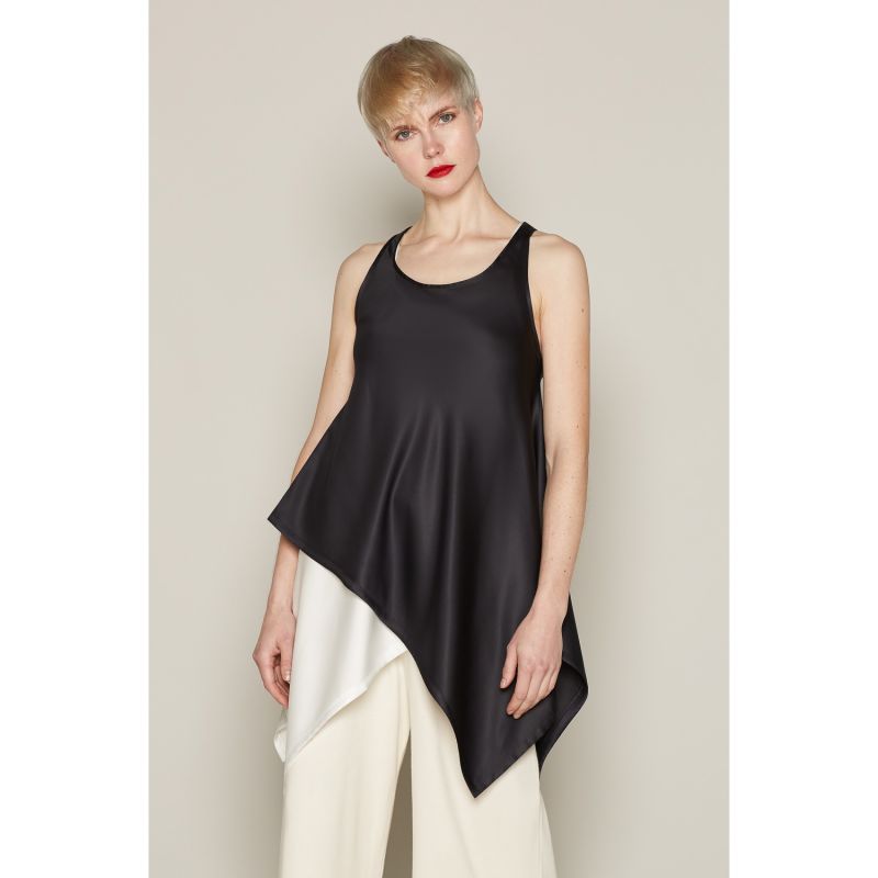 Janet Vest Black In Bamboo Silk image