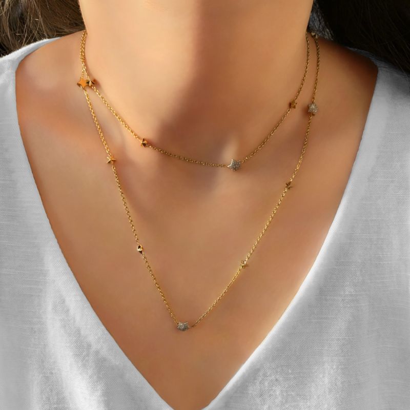 Lucky Star Necklace In 14 Kt Yellow Gold Vermeil On Sterling Silver image