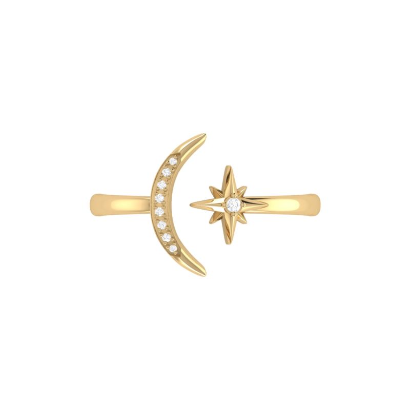 Starlit Ring In 14 Kt Yellow Gold Vermeil On Sterling Silver image