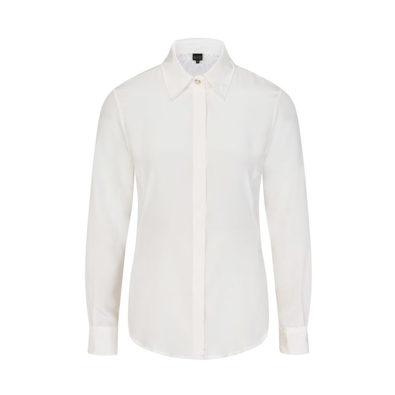 Ivory Fitted Silk Shirt image
