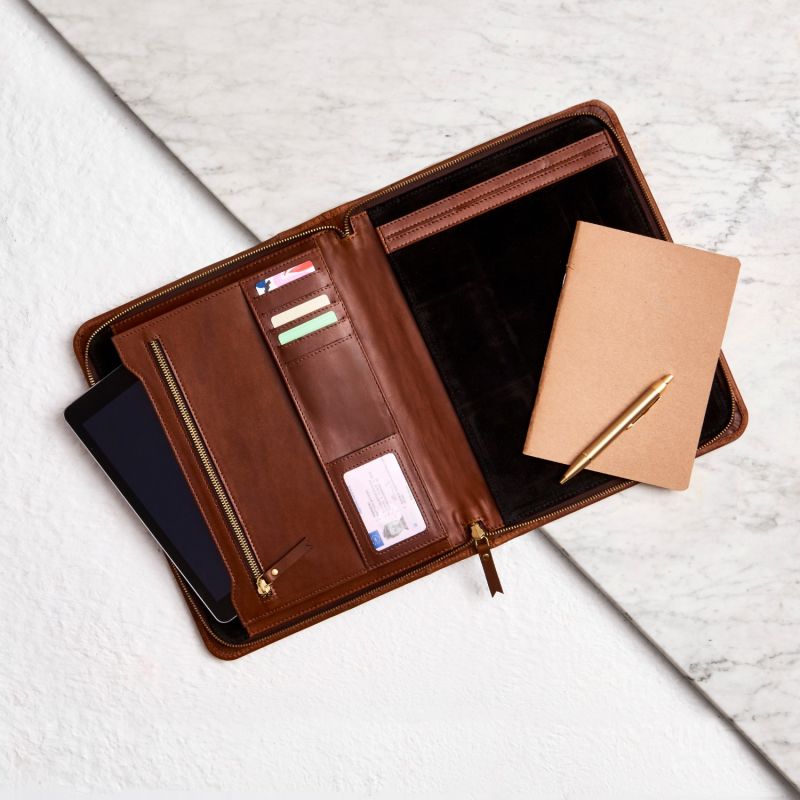 Luxe Tan Leather Document Holder image