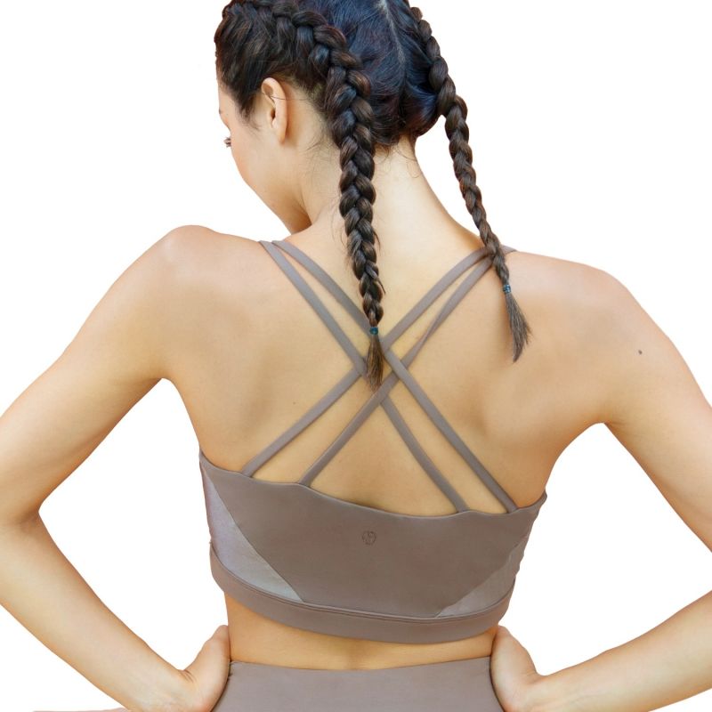 Stockholm Sport Bra Top In Jasper Brown image