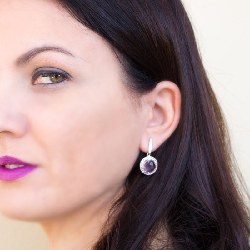 Minerva Amethyst Tondo Earrings image