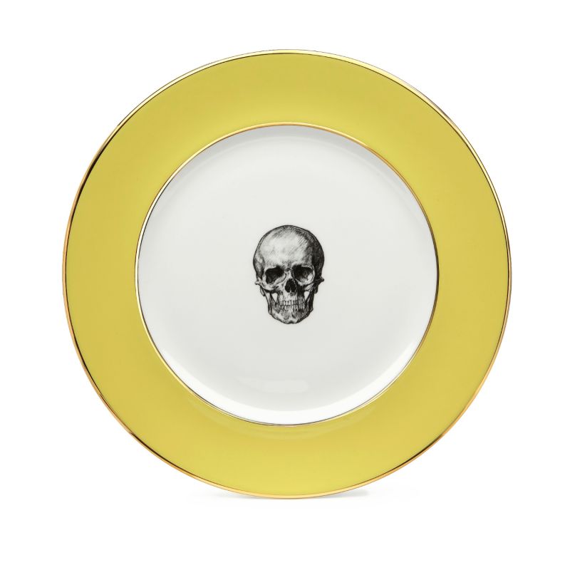 Yellow Skull Dinner Plate image