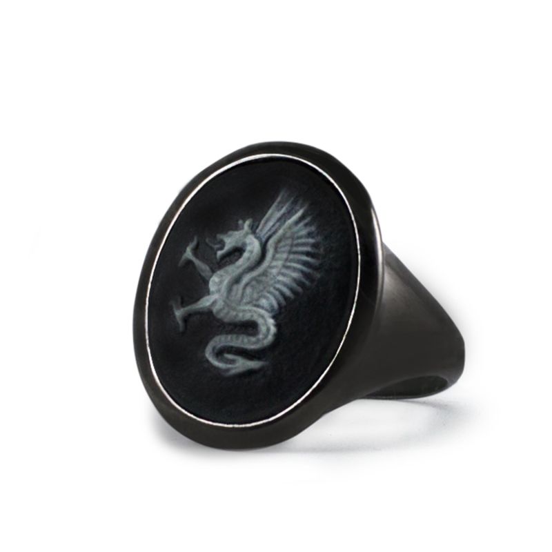 Dragon Cameo Signet Ring image