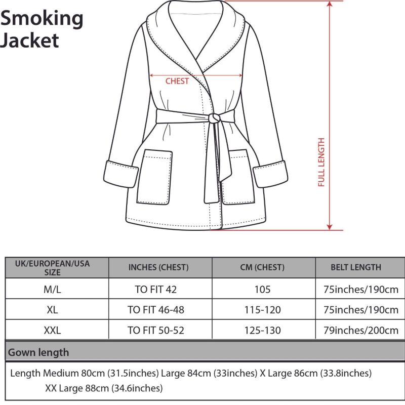 Rockefeller Luxury Cotton Short Smoking Jacket image