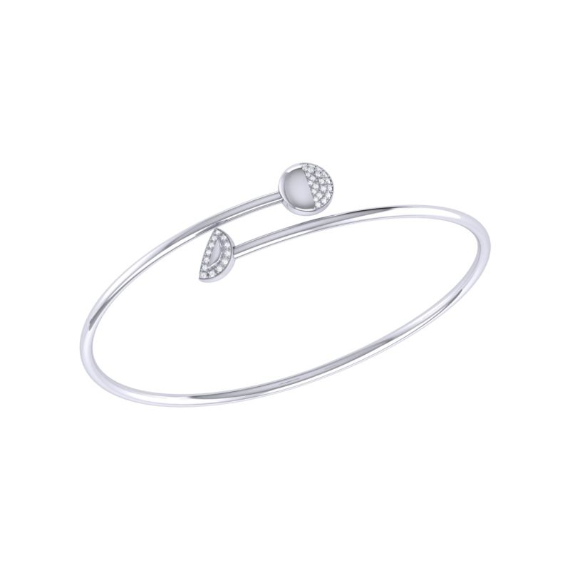 Moon Stages Bangle In Sterling Silver image