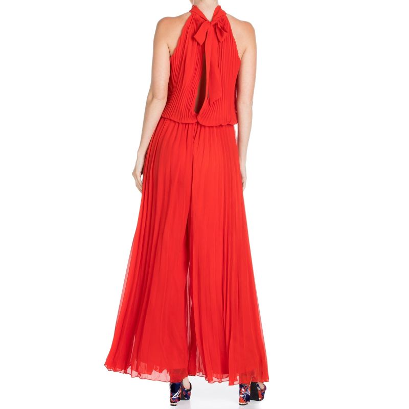 Wild Orchid Pleat Jumpsuit - Tomato image