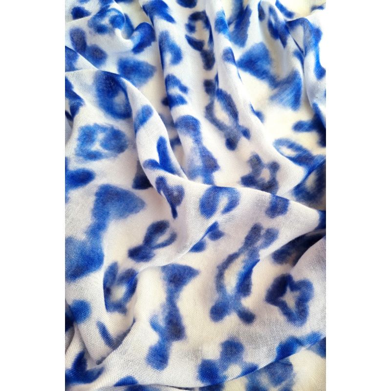 Santorini Bamboo Dual Sarong & Scarf - Cobalt Blue image