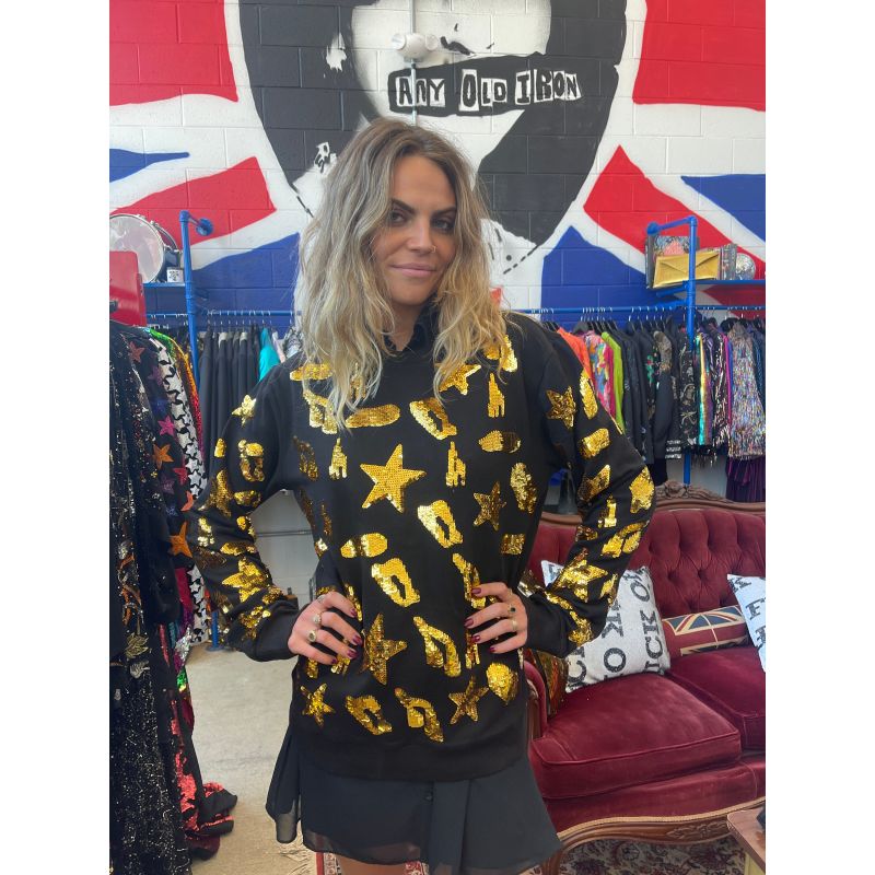 Any Old Iron Leopard Star Sweatshirt image