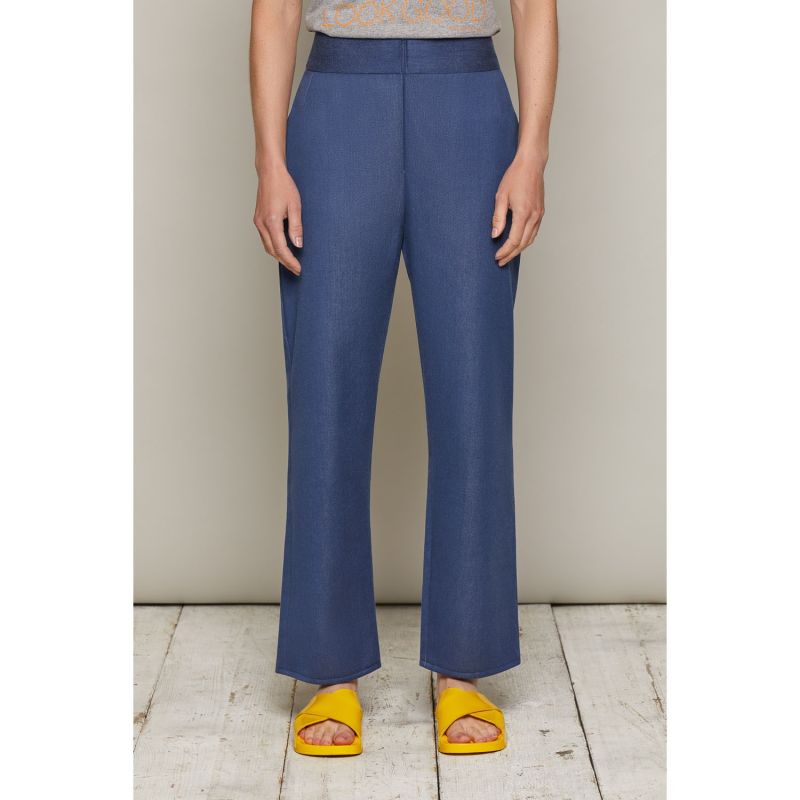 Straight Cut Jemima Trousers In Navy image