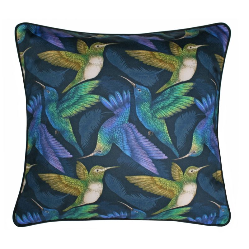 The Tropical Hummingbird Cushion Indigo - 45x45cm image