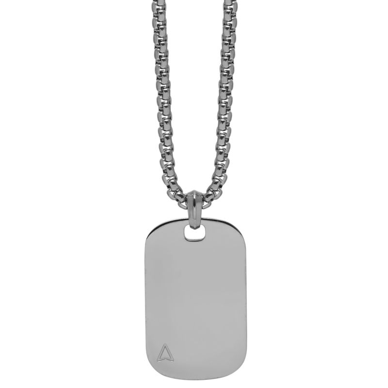 Id Tag Necklace In Silver image
