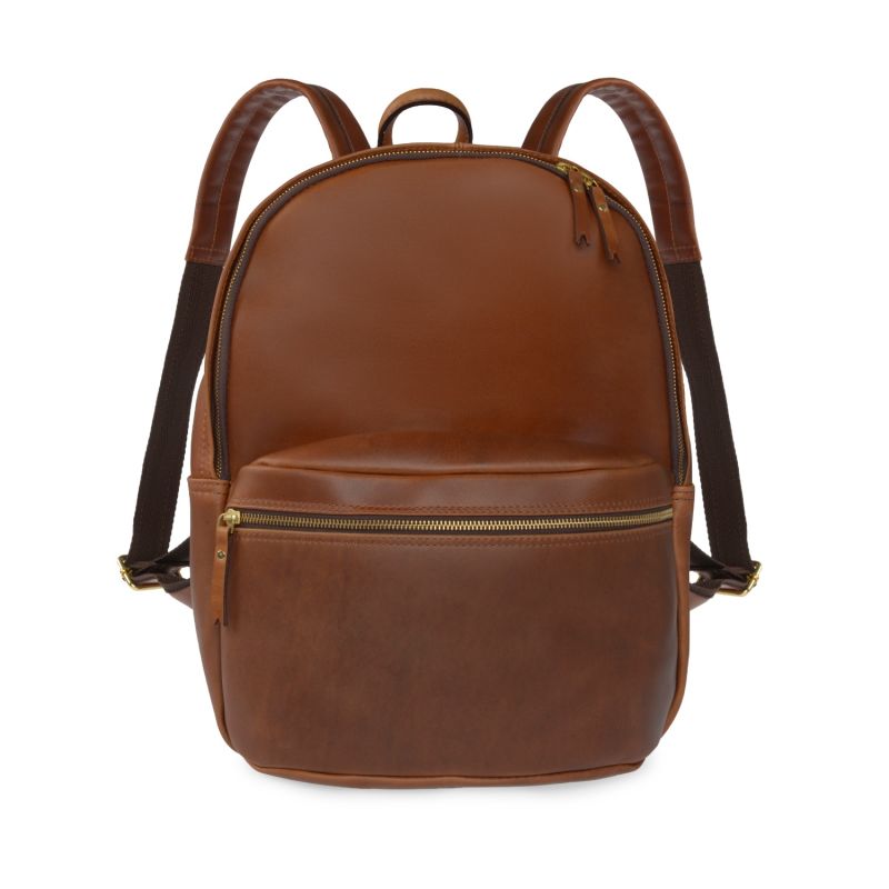 Luxe Tan Leather Backpack image