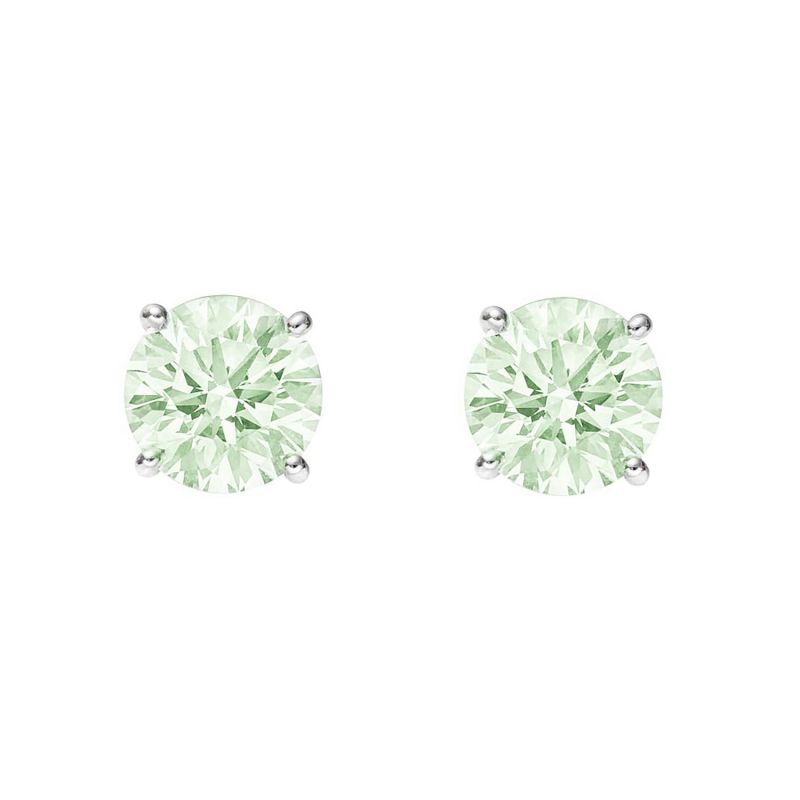 Green Amethyst Large Stud Earrings image