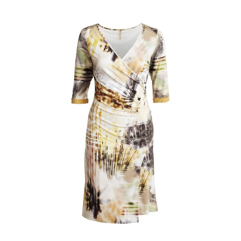 Faux Crossover Print Dress | Conquista | Wolf & Badger