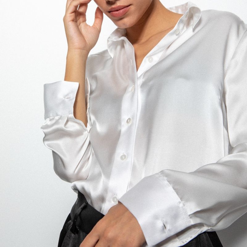 The Silk Shirt In White image