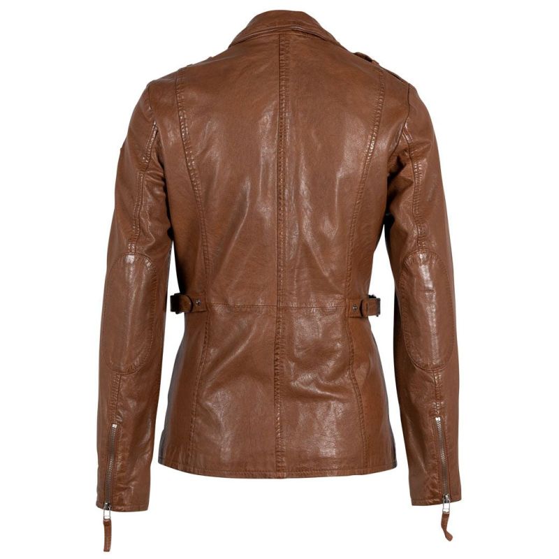 Yellie Cf Leather Jacket, Cognac image