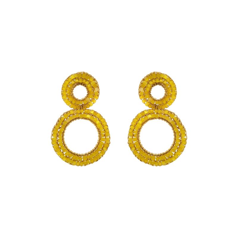 Yellow & Gold Nyx Handmade Earrings image