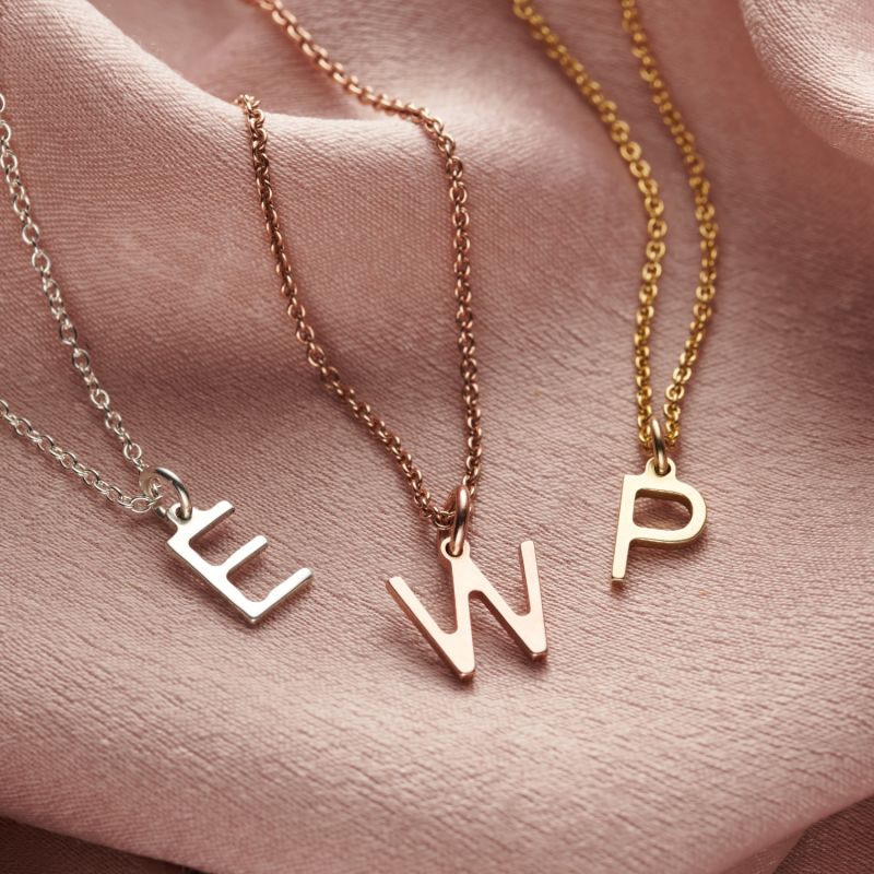 Gold plated store letter necklace