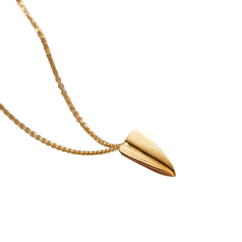 Gold Plated Paper Plane Necklace