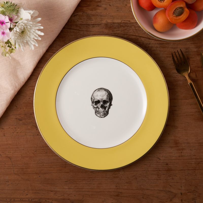 Yellow Skull Dinner Plate image