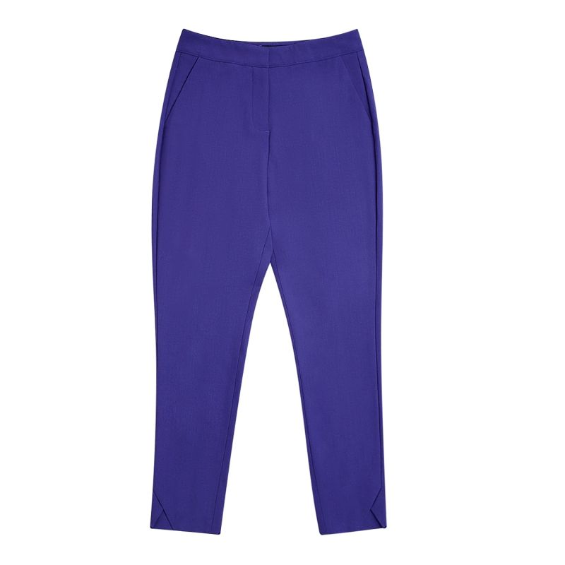 Purple Jen Seasonless Extra Fine Merino Wool Ankle Pyramid Cut Pants image