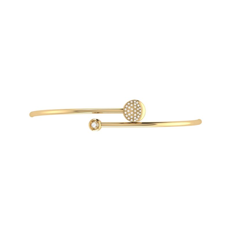 Moon-Crossed Lovers Bangle In 14 Kt Yellow Gold Vermeil On Sterling Silver image