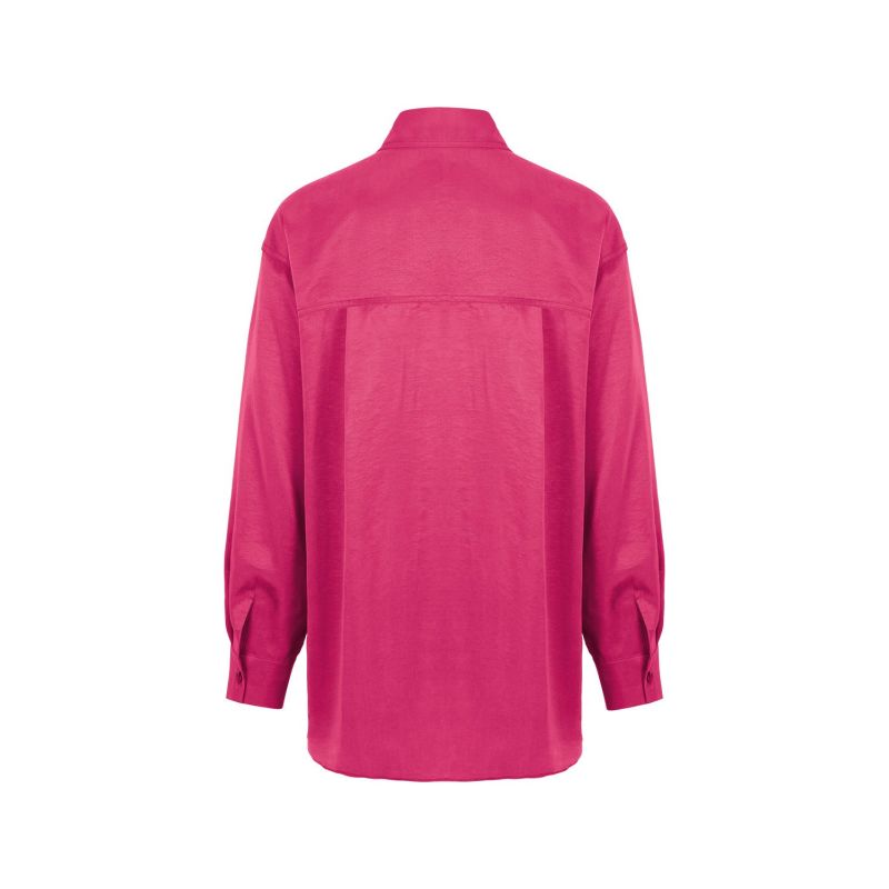 Nocturne Fuschia Flowy Oversized Shirt image