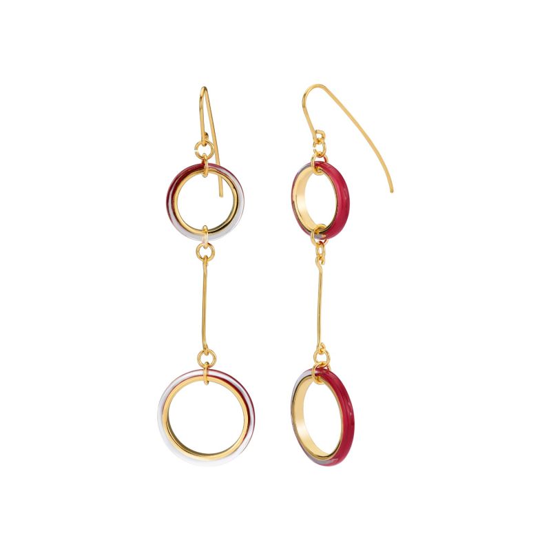 Thin Two Drop Lucite Earrings image