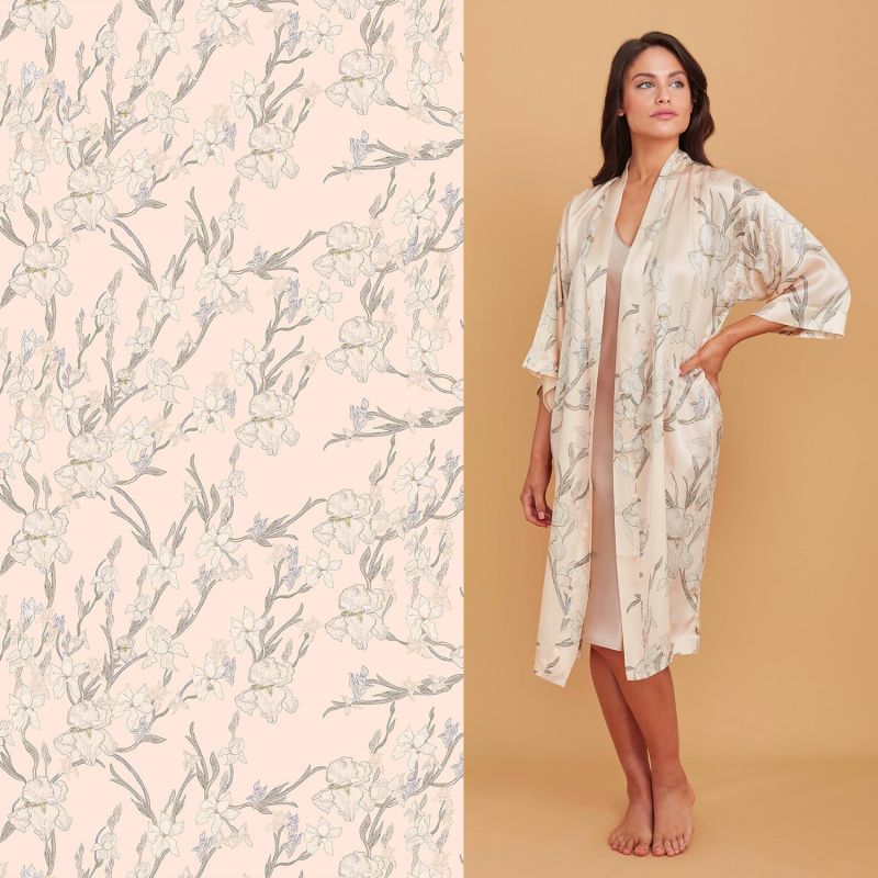 Iris May Silk Kimono Robe image