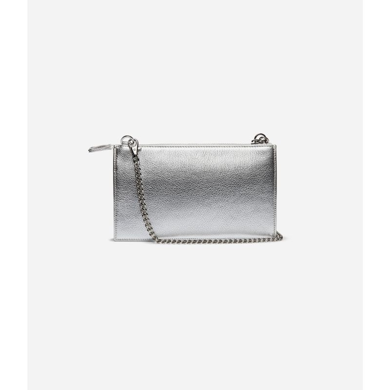 Silver Leather Purse Wallet image