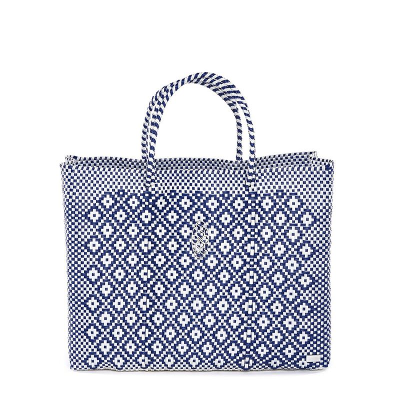 Blue Book Tote Bag With Clutch image