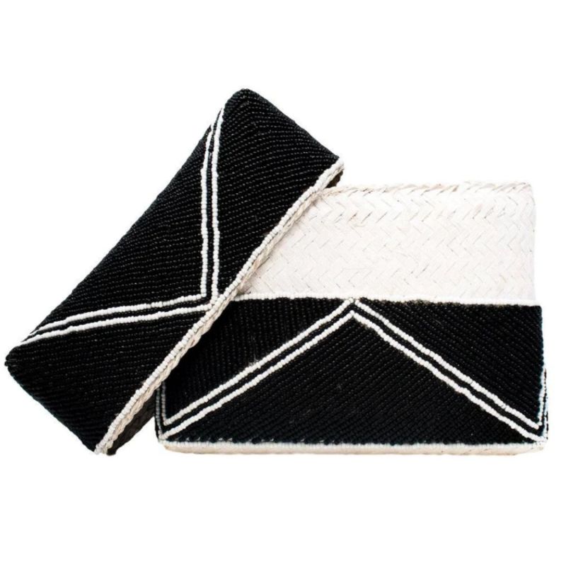 Macy Beaded Clutch - Black image