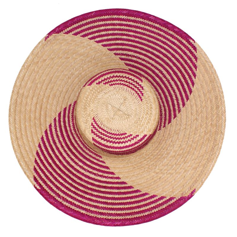Yonna Wide Brim Straw Hat Fuchsia image
