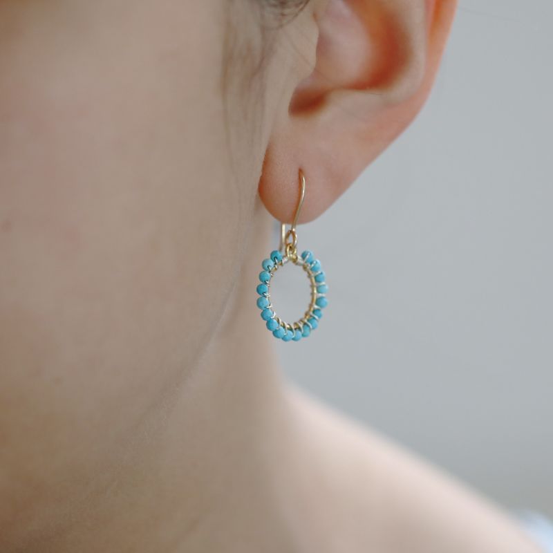 Turquoise Hoop Earrings image