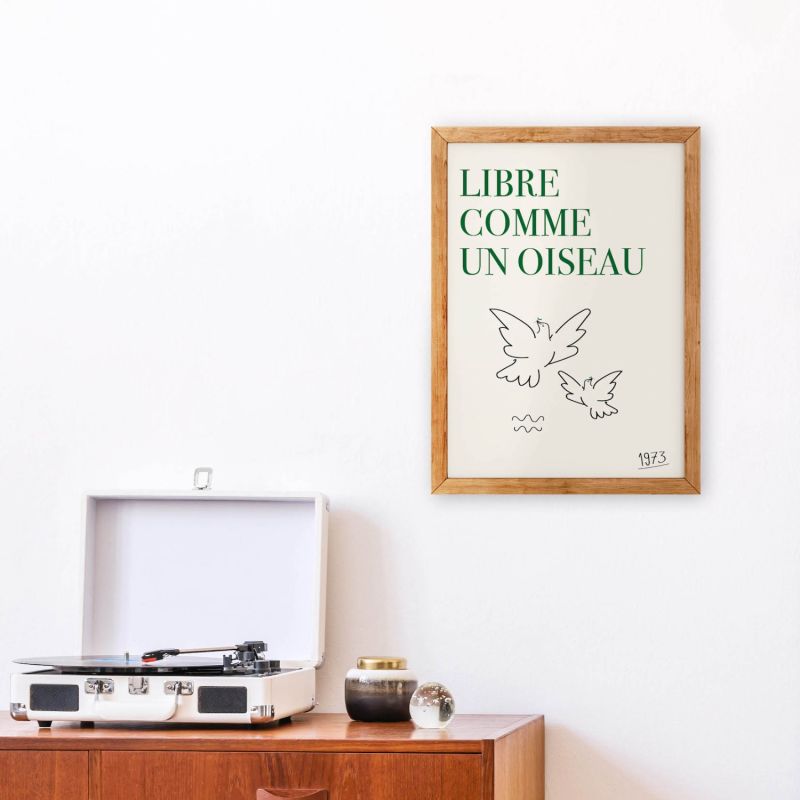 Free As A Bird French Retro GicléE Art Print image