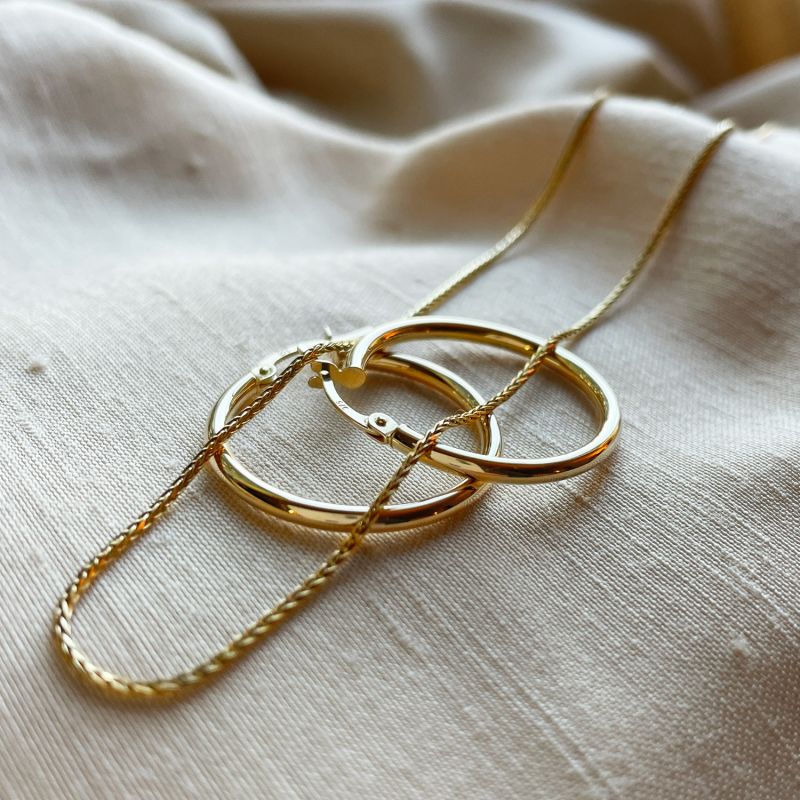 Midi Hoops Solid Gold image