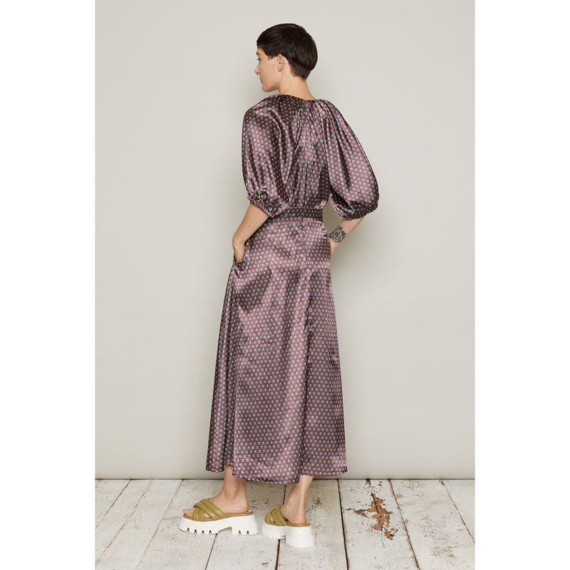 Maxi Flosi Dress In Brown image